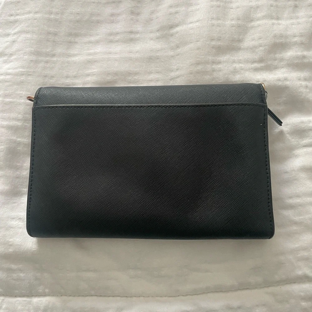 Tory Burch Black Wallet with Gold Logo